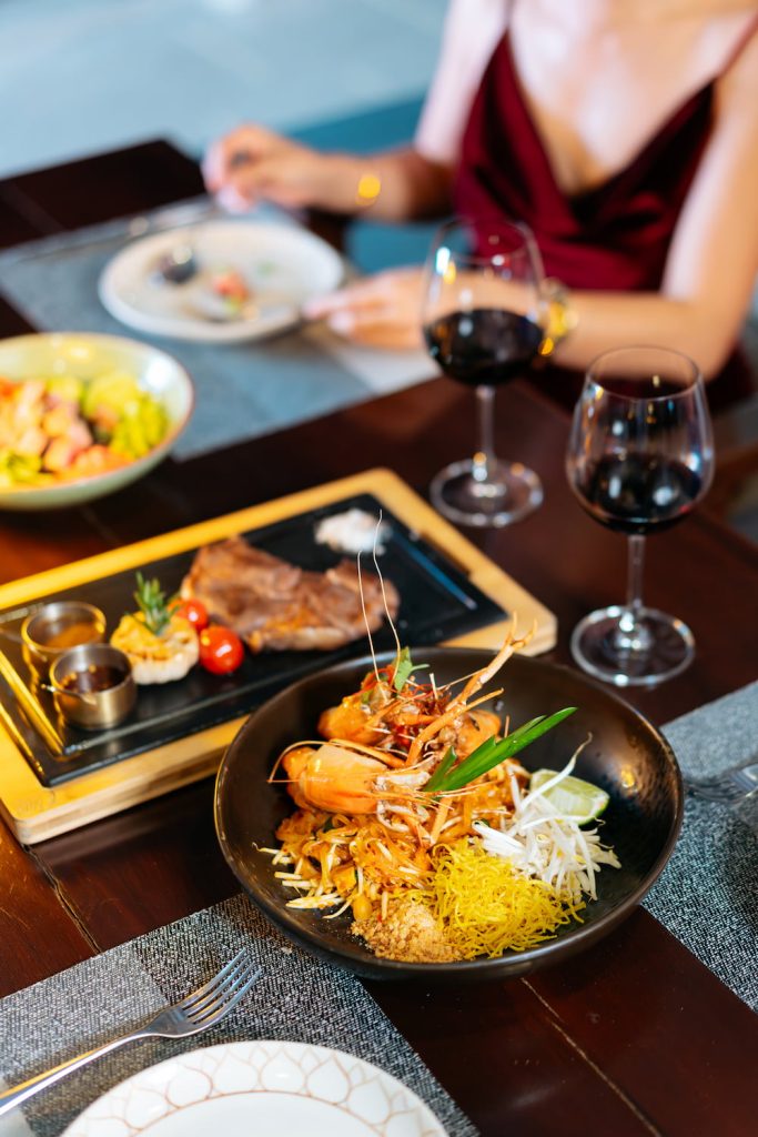 Food And Wine On The Table