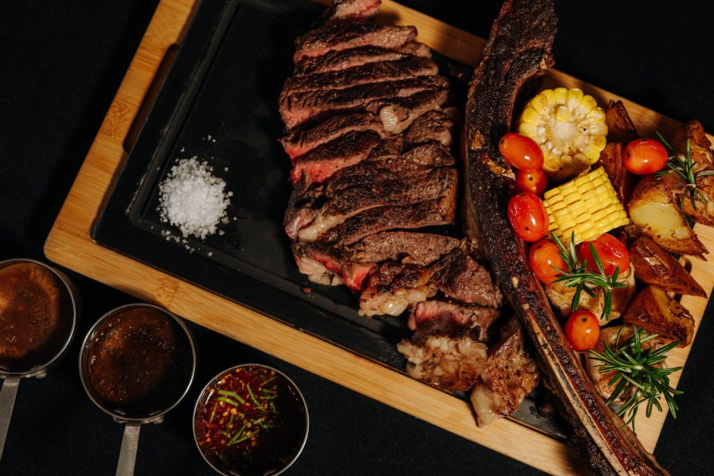 Beautiful Steak Serve With Bone