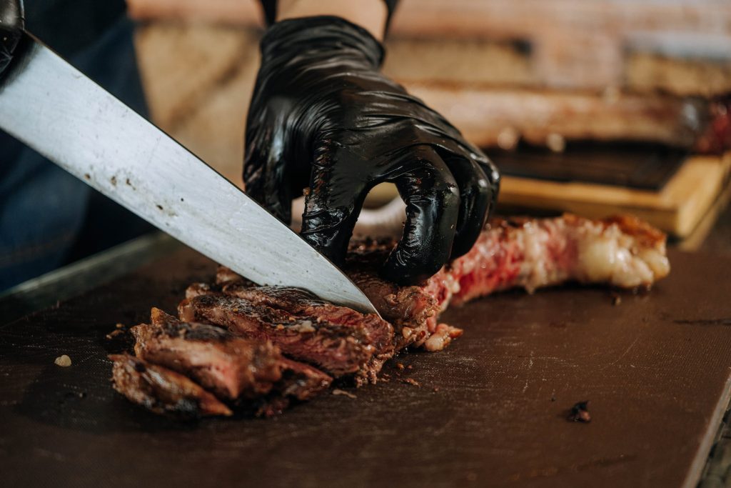 Chef Slicing Steak