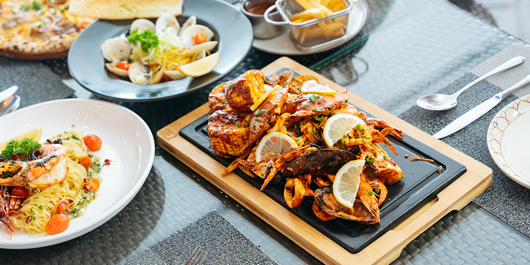 delicious food on the table