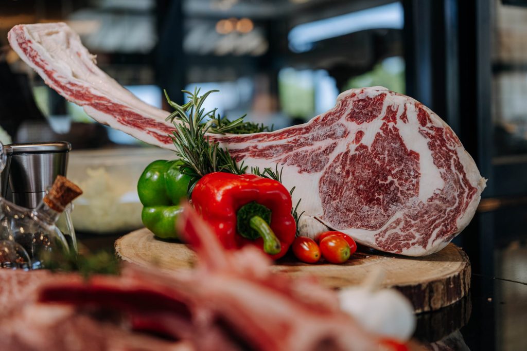 Raw Steak With Vegetable