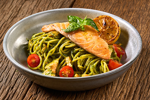 Creamy Pesto And Salmon