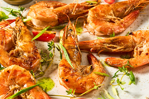 Grilled Tiger Prawns With Tartar Sauce