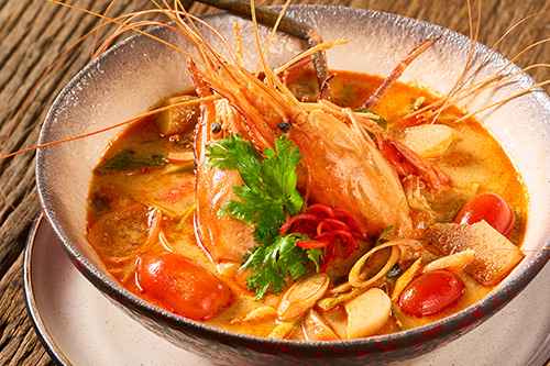 Tom Yam River Prawns